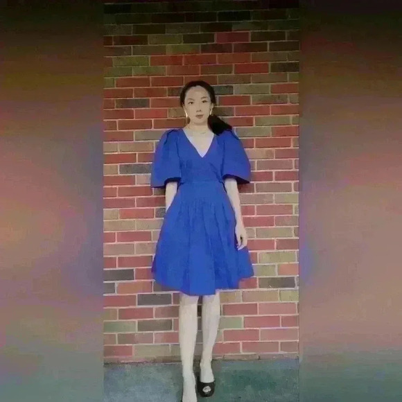 Banana Republic Cut out dress  Open-Back Mini Dress Blue size US 2 - Picture 9 of 16